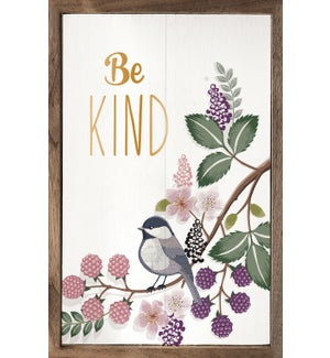 Be Kind Greenery Bird Whitewash